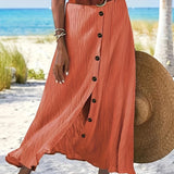 Полупрозрачна Миди Поличка с Разцепка