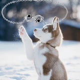 Гривна с безкраен символ и медальон с отпечатък от лапа и цирконий