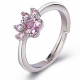 Комплект бижута с лапички за жени – 4 части | Розово злато с циркониева сърце – Пръстен, Колие, Обеци и Гривна