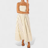 Изабел - Дълга рокля с райета