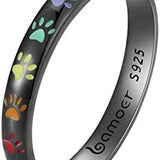 Пръстен с отпечатък от лапа, изработен от S925 сребро