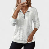 Габриела - Дамска блуза с цип и плетена плетка