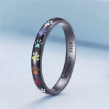 Пръстен с отпечатък от лапа, изработен от S925 сребро