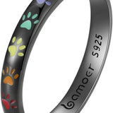 Пръстен с отпечатък от лапа, изработен от S925 сребро