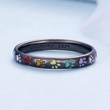 Пръстен с отпечатък от лапа, изработен от S925 сребро