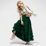 Елегантна пола с тюл и декоративни детайли