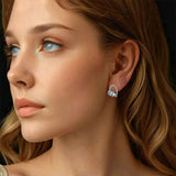 Сребърни обеци с изображение на спящо кученце, изработени от 925 стерлингово сребро