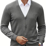 Франсиско | Кардиган с открит преден край от смесен полиестер