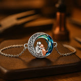 Регулируем гривна с късмет, изработена от 925 стерлингово сребро с мотив на куче