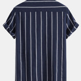 Касуален комплект - Риза от полиестерна смес и шорти с бързо съхнене