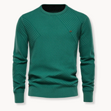 Мигел | Пуловер с кръгло деколте и ребрена структура