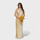 Мартина - Рокля с сатенена панделка