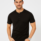 Риза Хенли – Яка с копчета и плоски долни слоеве