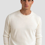 Суичър от плетиво – Дълги ръкави с канелирана текстура и стабилна форма