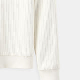 Суичър от плетиво – Дълги ръкави с канелирана текстура и стабилна форма