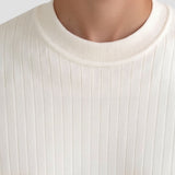 Суичър от плетиво – Дълги ръкави с канелирана текстура и стабилна форма