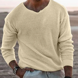 Константино | Пуловер с дишаща плетка и V-образно деколте