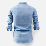 Работна риза с дълги ръкави – Мека смес и структурирана форма