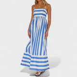 Изабел - Дълга рокля с райета