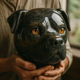 Черно куче - Мистична статуя на черно куче