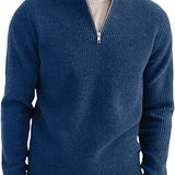 Пуловер с 1/4 цип – Структурирана яка и лесно движение