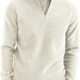 Пуловер с 1/4 цип – Структурирана яка и лесно движение