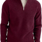 Пуловер с 1/4 цип – Структурирана яка и лесно движение