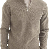 Пуловер с 1/4 цип – Структурирана яка и лесно движение