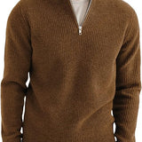 Пуловер с 1/4 цип – Структурирана яка и лесно движение