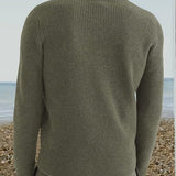 Пуловер с 1/4 цип – Структурирана яка и лесно движение