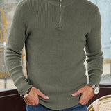 Пуловер с 1/4 цип – Структурирана яка и лесно движение