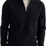 Пуловер с 1/4 цип – Структурирана яка и лесно движение