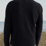 Пуловер с 1/4 цип – Структурирана яка и лесно движение