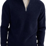 Пуловер с 1/4 цип – Структурирана яка и лесно движение