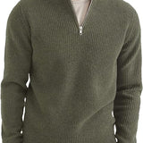 Пуловер с 1/4 цип – Структурирана яка и лесно движение