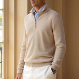 Суичър с Висока Яка и цип - Смесена Нишка