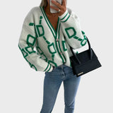 Модерен Плетен Жилетка с Геометричен Узор