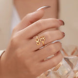 Регулируем пръстен с безкрайност от неръждаема стомана – Символичен пръстен за партньори за жени