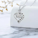 Комплект бижута с лапа на куче, сърце и кост – 2-частов комплект