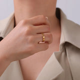 Пръстен с формата на лапа от неръждаема стомана за жени