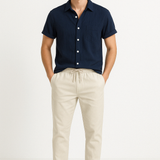 Комплект риза и панталони – риза с къс ръкав и еластична талия