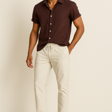 Комплект риза и панталони – риза с къс ръкав и еластична талия