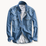 Риза - Смес от четкан текстил с копчета отпред и топло дишащо регулиране