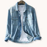 Риза - Смес от четкан текстил с копчета отпред и топло дишащо регулиране