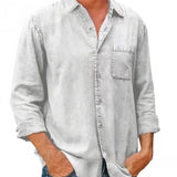 Риза - Дълга Дънкова Смес с Предна Част с Бутони