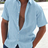 Риза - Лека смесена с къс ръкав и лесно движение