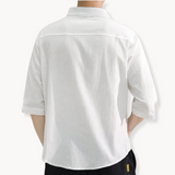 Риза - Смес от полиестер с мандаринска яка и елегантна форма