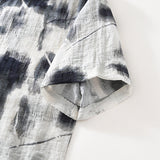 Риза с Къс Ръкав - Предна Печат и Свободен Крой