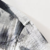 Риза с Къс Ръкав - Предна Печат и Свободен Крой