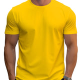 Тениска – Регулярен Крой от Полиестерна Смес и Мек Врат